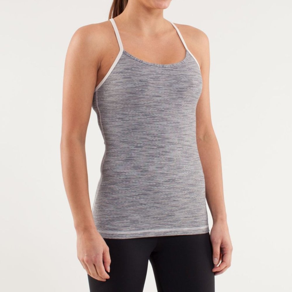 {Lululemon} Power Y Tank in Luon Wee Are From Space Coal Fossil / Dune